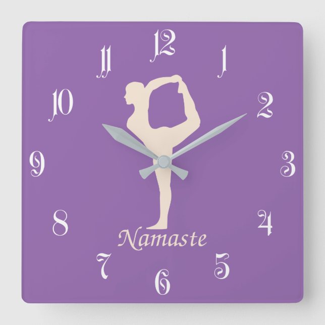 Horloge Carrée Yoga (Recto)