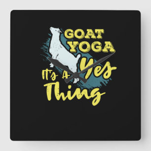 Horloge Carrée Yoga Chèvre Goatyoga