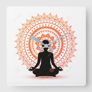 Horloge Carrée YOGA Wall Clock