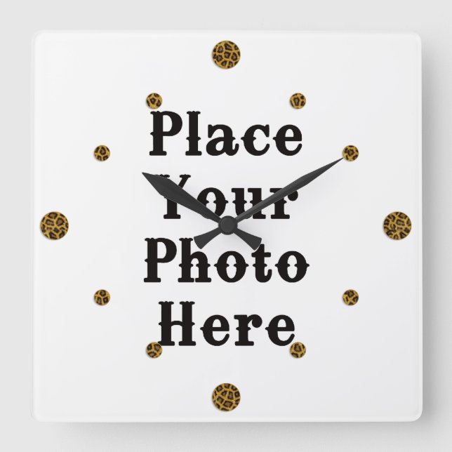 Horloge Carrée Your Photo Here Wall Clock (Recto)