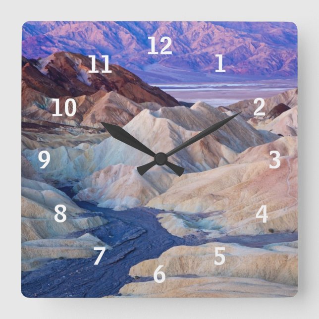 Horloge Carrée Zabriskie Point Avant L'Aube (Recto)