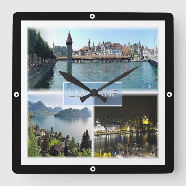 Horloge Carrée zCH043 LUCERNE Suisse, (Recto)