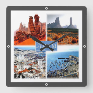 Horloge Carrée zDZ009 Mosaïque ALGERI, Algérie, Afrique,