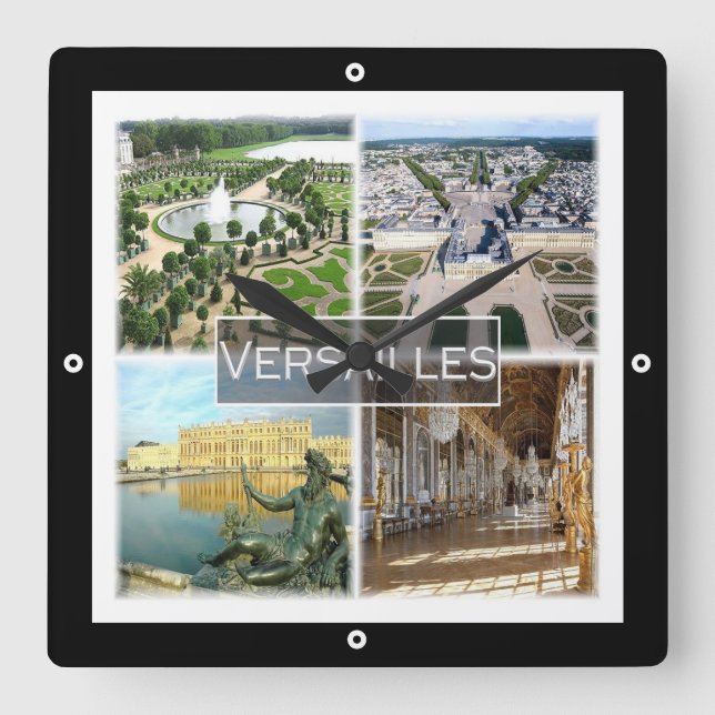 Horloge Carrée zFR042 VERSAILLES Le Palais, France, (Recto)