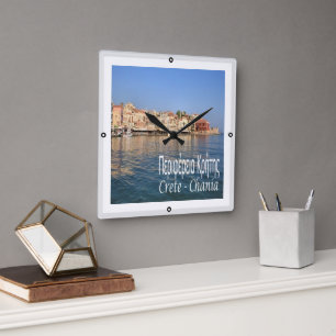 Horloge Carrée zGR062 CRETE CHANIA, Grèce,