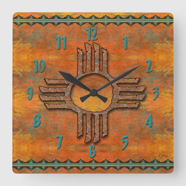 Horloge Carrée Zia (Recto)