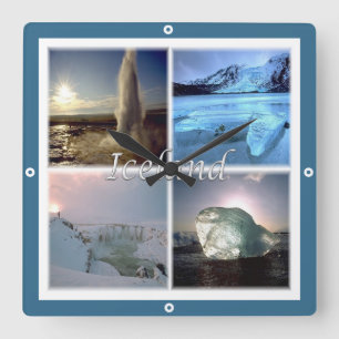 Horloge Carrée zIS002 ISLANDE,