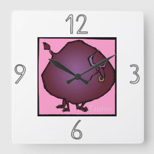 Horloge Carrée Zodiac Sign Taurus Wall Clock