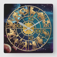Zodiac Signs Four-Member Family Gold Stars Custom