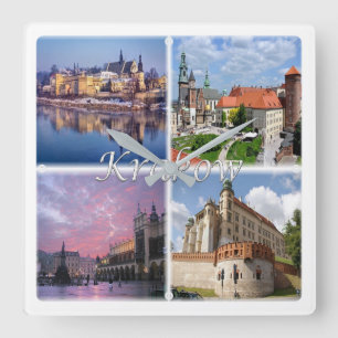 Horloge Carrée zPL009 KRAKOW, Pologne, Europe,