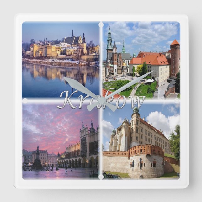 Horloge Carrée zPL009 KRAKOW, Pologne, Europe, (Recto)