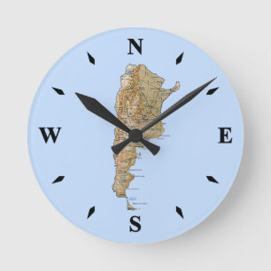 Horloge Carte Argentine