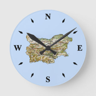 Horloge Carte Bulgarie