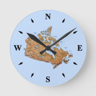 Horloge Carte Canada
