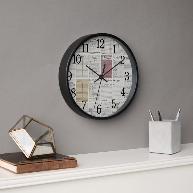 Horloge Carte de bibliothèque (Bureau)