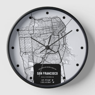 Horloge Carte de San Francisco