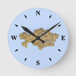 Horloge Carte Kazakhstan
