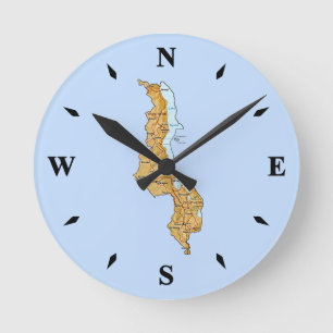 Horloge Carte Malawi