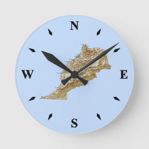 Horloge Carte Maroc