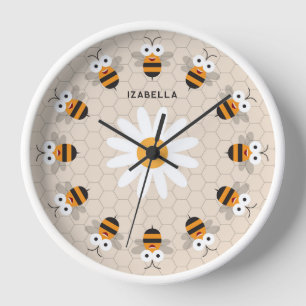 Horloge Cartoon mignon Miel Abeille de Miel