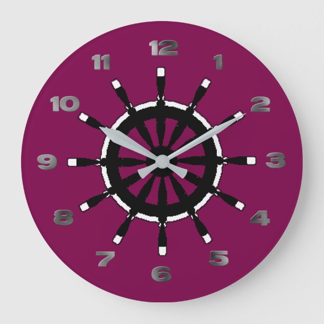 Horloge - Casque de navire noir (Recto)