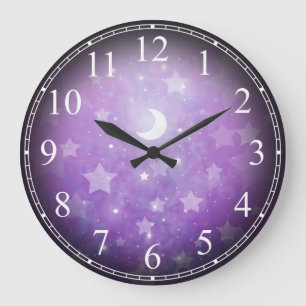 Horloge Céleste Rêveuse Étoiles et Lune