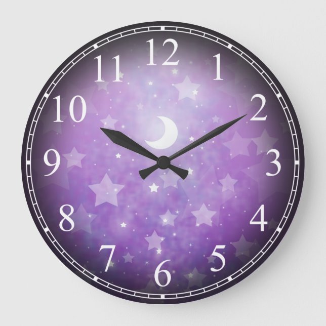 Horloge Céleste Rêveuse Étoiles et Lune (Recto)