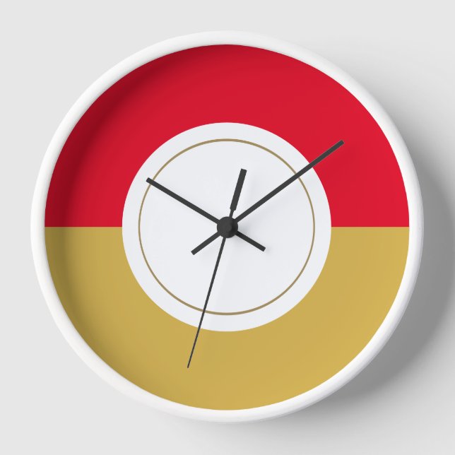 Horloge Cercle blanc centre de la ceinture rouge vif et sp (Recto)