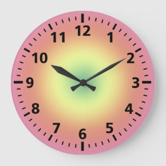 Horloge - Cercles arc-en-ciel et tirets de minutes