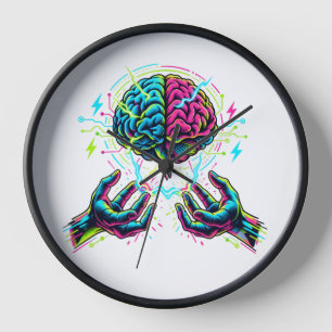 Horloge Cerveau de circuit cybernétique Génie électrique