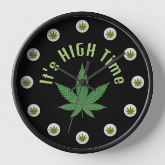 Horloge C'est High Time Weed Leaf Green Purple Custom
