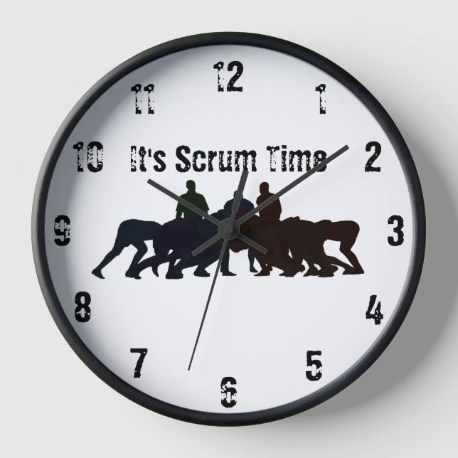 Horloge C'est l'horloge murale de Scrum Time (Recto)