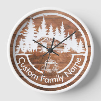 Horloge Chalet Cabane Cottage Grange | Nom de famille pers
