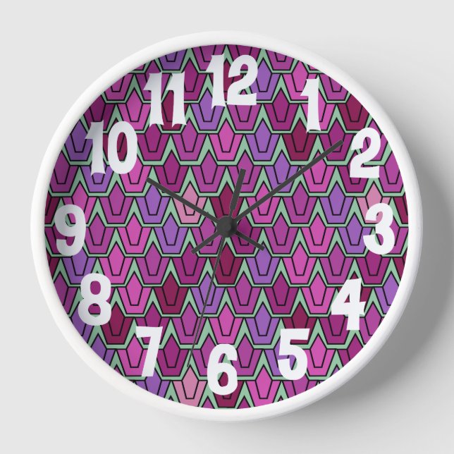 Horloge Champ de tulipe pourpre (Recto)