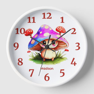 Horloge Champignons mignons