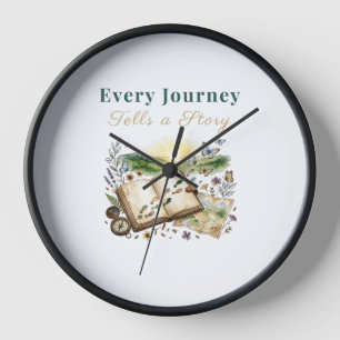 Horloge Chaque voyage raconte une histoire Citation de voy