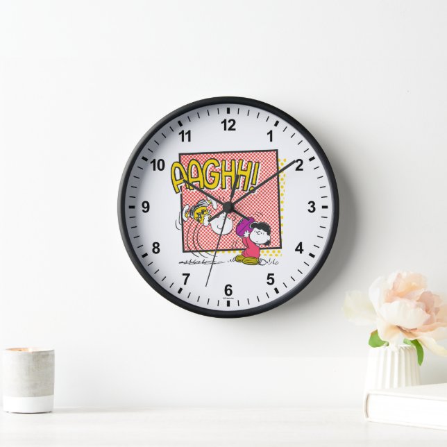 Horloge Charlie Brown et Lucy Football Comic Graphic (Maison)