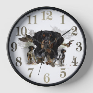 Horloge Chasse à la bécasse avec Bretagne Spaniel