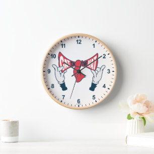 Horloge Chat dans le Casquette   Cravate de la boîte de te