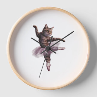 Horloge Chat danseuse de ballet