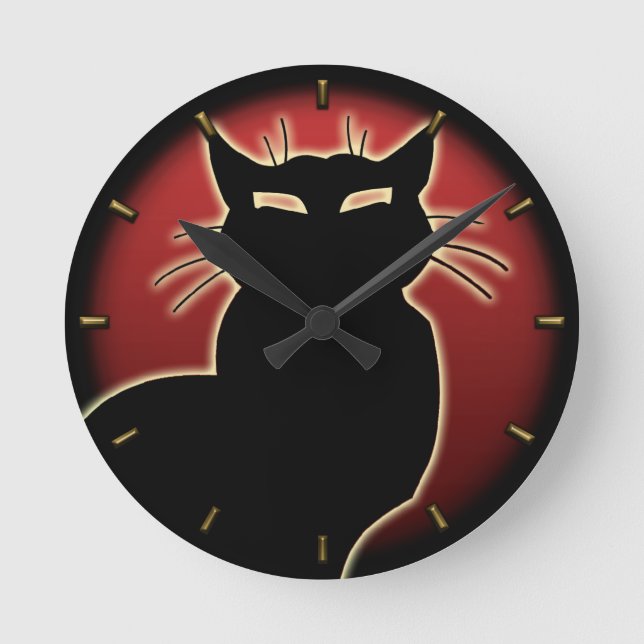 Horloge Chat Mignonne Amoureux des chats Horloge M (Recto)