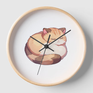 Horloge Chat Munchkin mignon couchage classique T-shirt