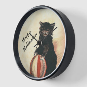 Horloge Chat noir HALLOWEEN Vintage