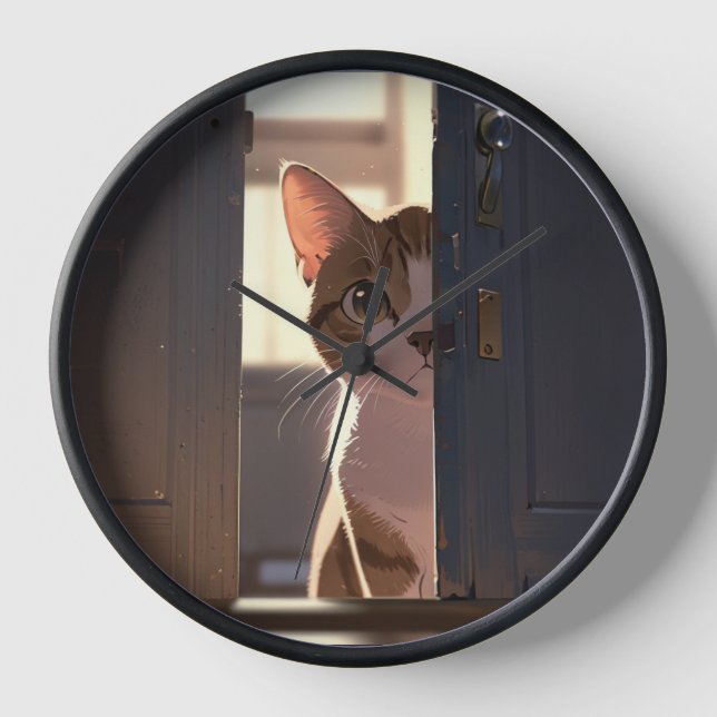 Horloge chat sournois (Recto)