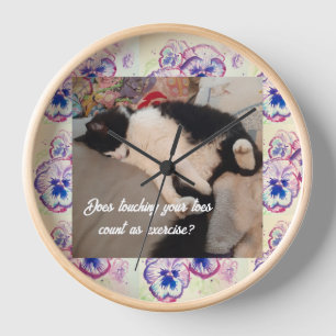 Horloge Chaton mignon en smoking Enfants Félins drôles Fle