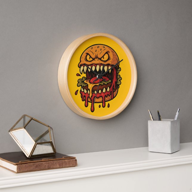 Horloge Cheeseburger Monster (Bureau)