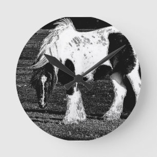 Horloge Cheval Gypsy Vanner