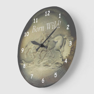 Horloge - Chevaux Nés Sauvages