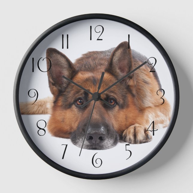 Horloge Chien berger allemand (Recto)