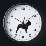 Horloge Chien de race française Bulldog<br><div class="desc">Une horloge murale amusante pour la maison ou le bureau. Fait un cadeau original pour les amateurs de français. Découvrez le Doodle World de Jenn pour encore plus d'horloges décoratives et le décor de maison à thème French Bulldog.</div>